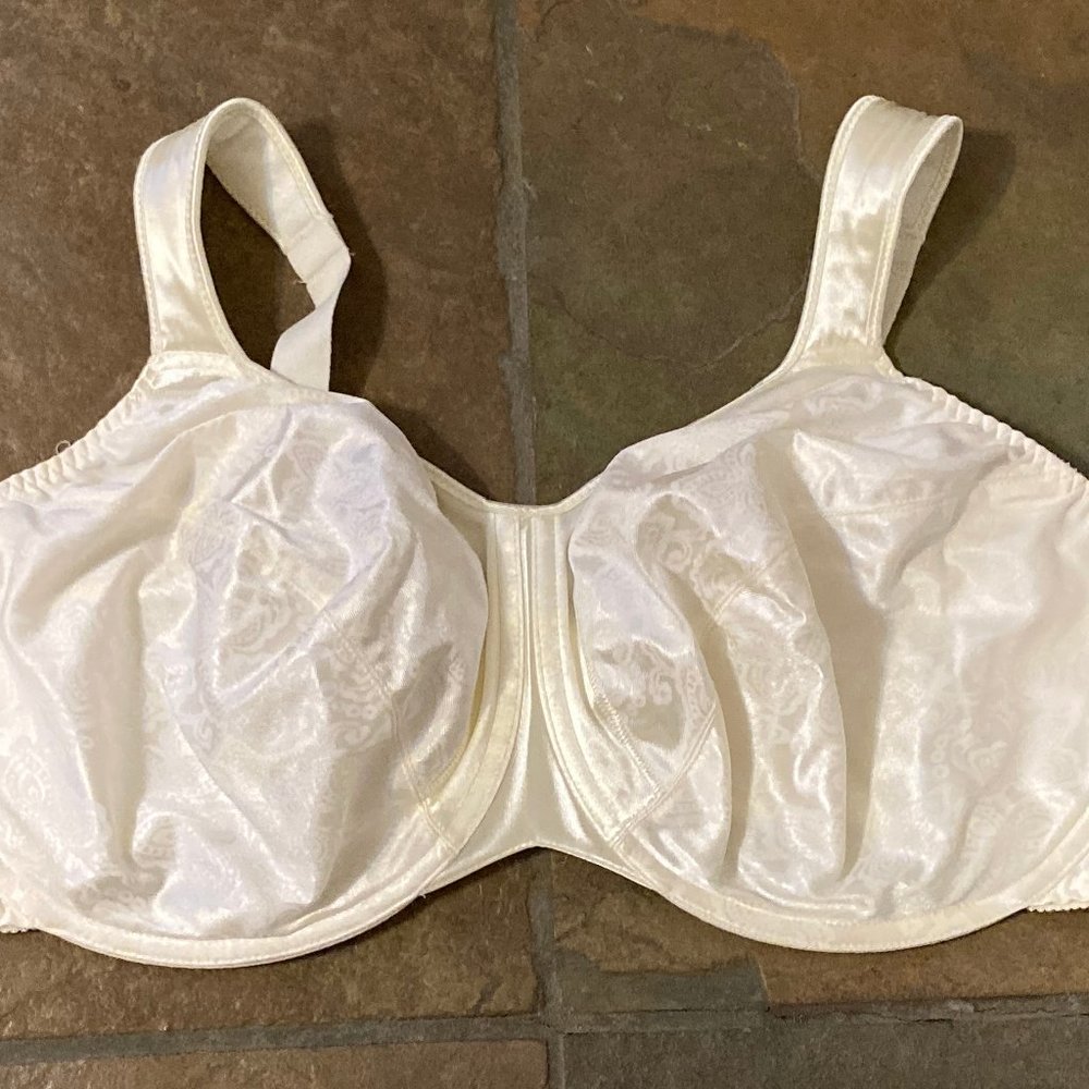 Bali 42DDD Ivory SATIN Tracings Minimimizer UW Bra
